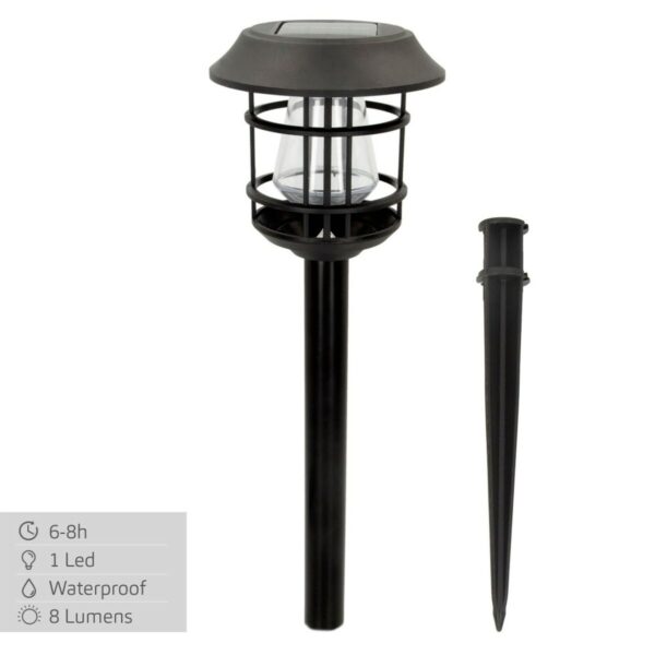 Solar-Gartenpfahl-Set Aktive 2 Stücke Edelstahl Kunststoff 13 x 55 x 13 cm (4 Stück) – Bild 6