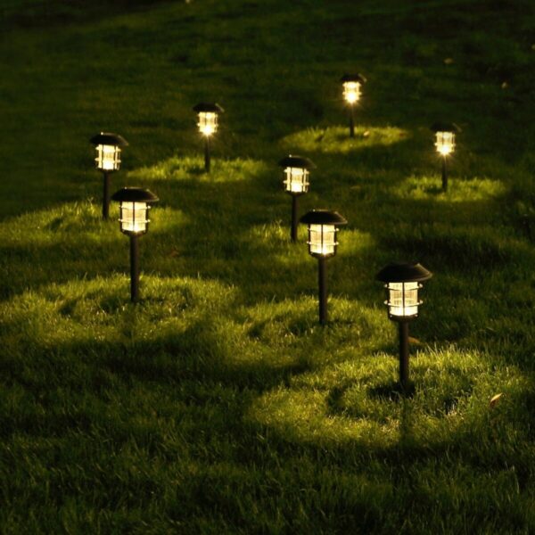 Solar-Gartenpfahl-Set Aktive 2 Stücke Edelstahl Kunststoff 13 x 55 x 13 cm (4 Stück) – Bild 7