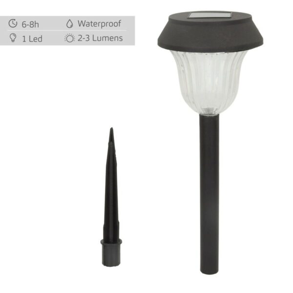 Solar-Gartenpfahl-Set Aktive 6 Stücke Edelstahl Kunststoff 10 x 38 x 10 cm (4 Stück) – Bild 2