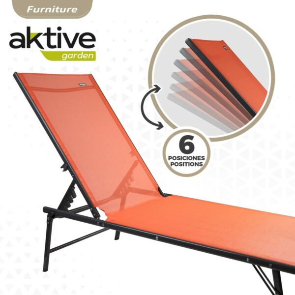 Liegestuhl Aktive Orange 180 x 35 x 49 cm (2 Stück) – Bild 4