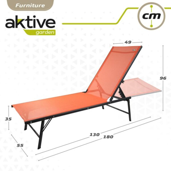 Liegestuhl Aktive Orange 180 x 35 x 49 cm (2 Stück) – Bild 5