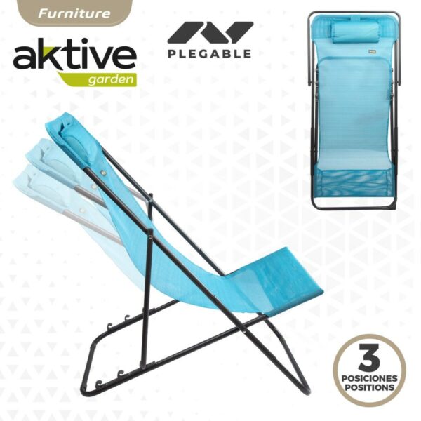 Liegestuhl Aktive Blau 53 x 87 x 78 cm (4 Stück) – Bild 4