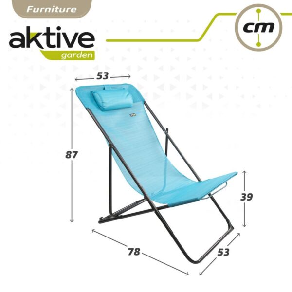 Liegestuhl Aktive Blau 53 x 87 x 78 cm (4 Stück) – Bild 5