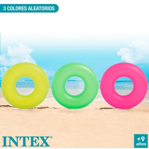 Aufblasbarer Donut-Schwimmhilfe Intex Neon 91 x 91 cm (24 Stück) – Bild 3