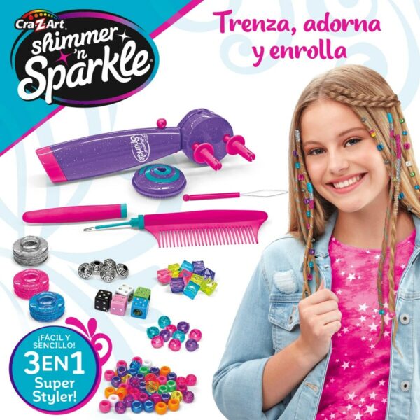 Frisur Spiel Cra-Z-Art Shimmer 'n Sparkle 10 x 20,5 x 6 cm 4 Stück – Bild 3