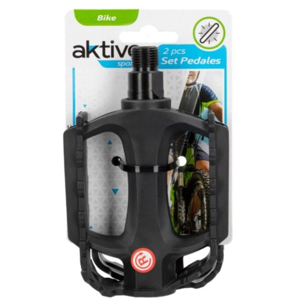 Pedale Aktive 11 x 3 x 8 cm Fahrrad 2 Stücke Schwarz 24 Stück – Bild 2