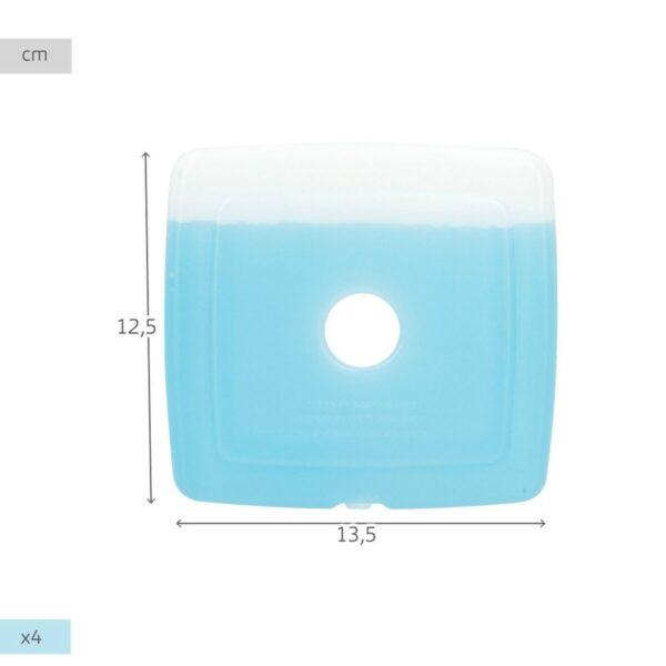 Kältespeicher Aktive Blau 13,5 x 12,5 x 1,5 cm (12 Stück) – Bild 5