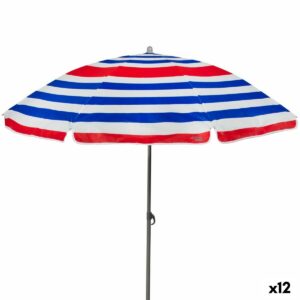 Sonnenschirm Aktive Blau Rot Bunt Silberfarben Ø 160 cm 160 x 167 x 160 cm (12 Stück)