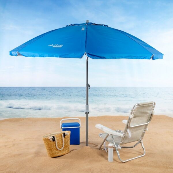 Solskærm Aktive Blau Polyester Aluminium 220 x 225 x 220 cm (6 Stück) – Bild 3