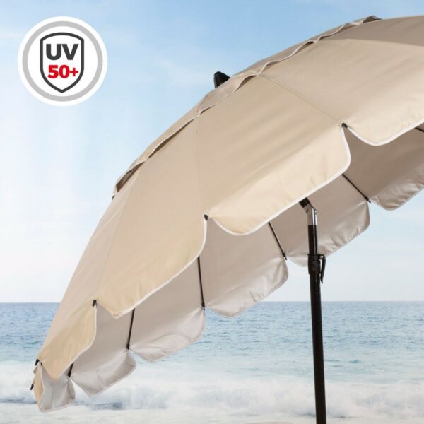 Solskærm Aktive Creme Aluminium 240 x 235 x 240 cm (6 Stück) – Bild 4