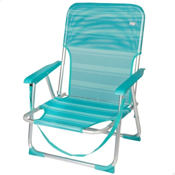 Strandstuhl Aktive türkis 44 x 72 x 35 cm Aluminium Biegsam (4 Stück) – Bild 2