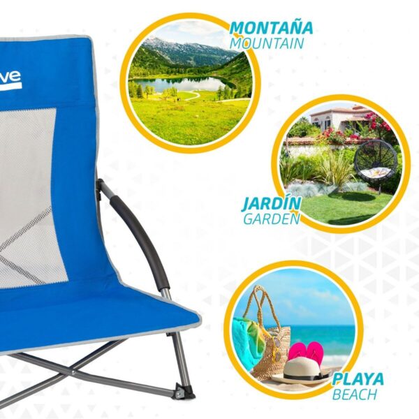 Strandstuhl Aktive Blau 50 x 67 x 51 cm (4 Stück) – Bild 6