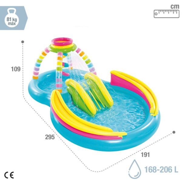 Aufblasbares Planschbecken für Kinder Intex Regenbogen 374 L 295 x 109 x 191 cm (2 Stück) – Bild 5