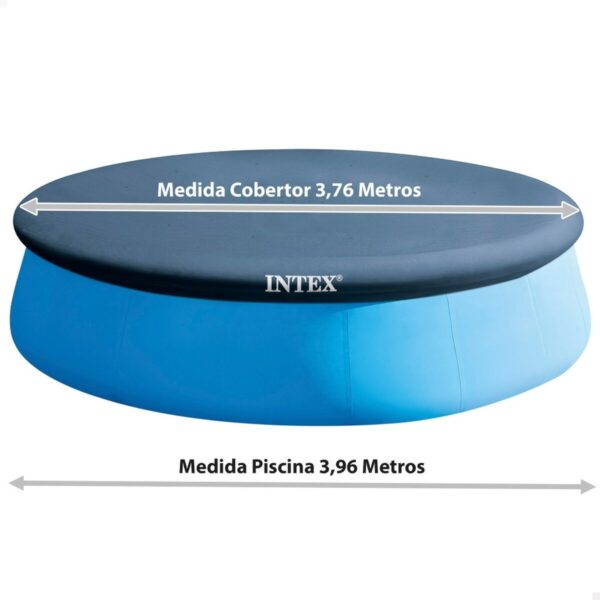 Poolabdeckung Intex Marineblau Ø 396 cm rund (4 Stück) – Bild 3