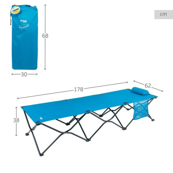 Faltbett Aktive Blau Camping 178 x 62 x 38 cm 178 x 38 x 62 cm (2 Stück) – Bild 5