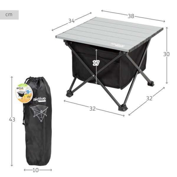 Table Klapptisch Aktive Camping Tasche 38 x 30 x 34 cm (2 Stück) – Bild 5