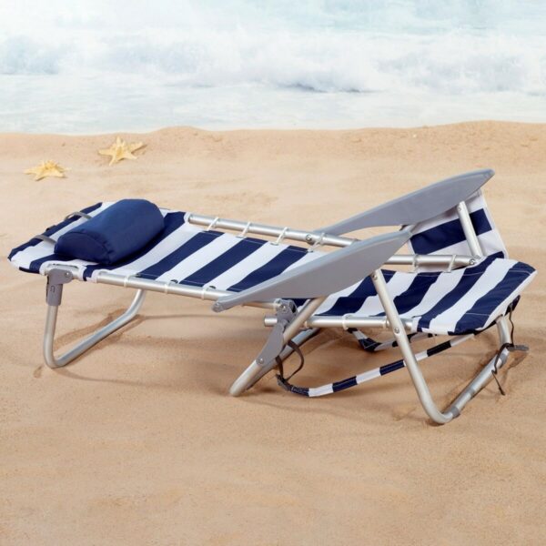 Strandstuhl Aktive Blau Weiß 50 x 76 x 45 cm (2 Stück) – Bild 6