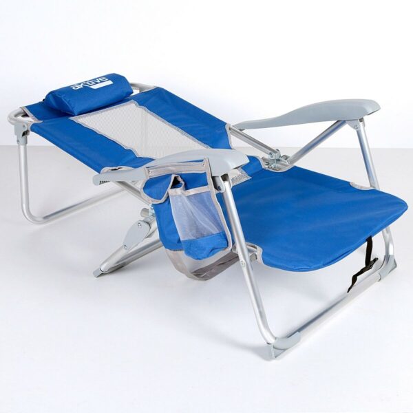 Strandstuhl Aktive Blau Weiß 49 x 78 x 56 cm (2 Stück) – Bild 4
