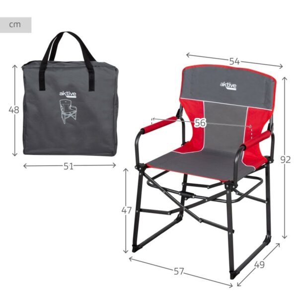 Camping Klappstuhl Aktive 54 x 92 x 49 cm (2 Stück) – Bild 5