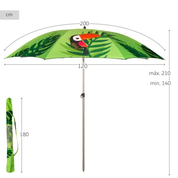 Sonnenschirm Aktive 200 x 210 x 200 cm 200 x 215 x 200 cm (6 Stück) – Bild 5