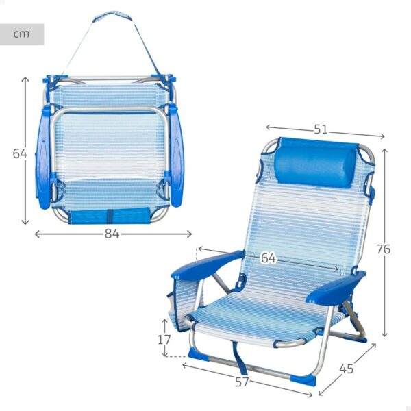 Strandstuhl Aktive 51 x 76 x 45 cm (2 Stück) – Bild 5