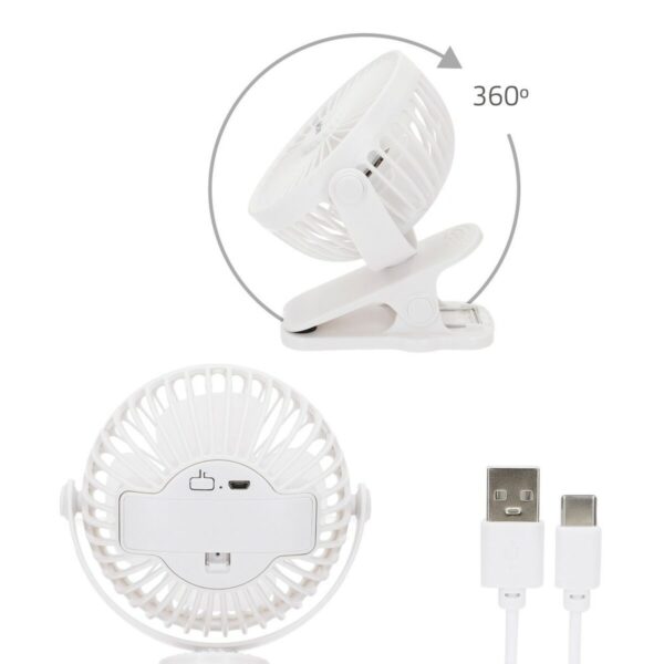 Wiederaufladbarer Schreibtischventilator Aktive (6 Stück) – Bild 4