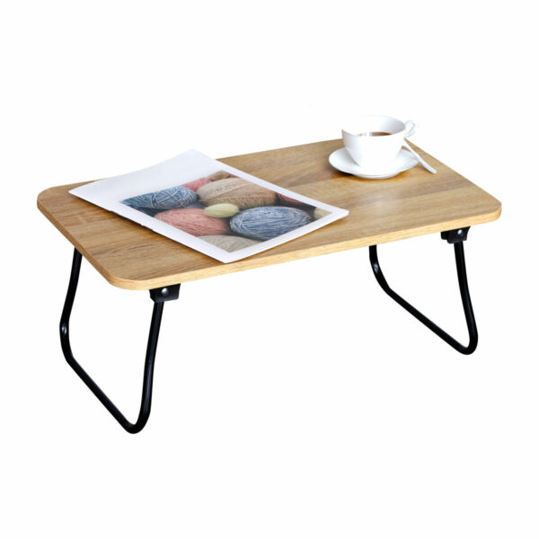 Klapptablett für das Bett Max Home Holz Stahl Melamine 53 x 22 x 30 cm 2 Stück – Bild 4