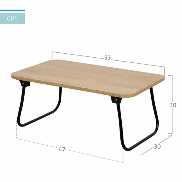 Klapptablett für das Bett Max Home Holz Stahl Melamine 53 x 22 x 30 cm 2 Stück – Bild 5