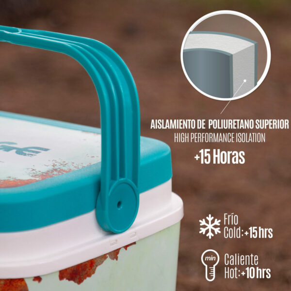 Robuste tragbare Kühlbox Aktive 24 L 37 x 35 x 27 cm Blau (2 Stück) – Bild 4