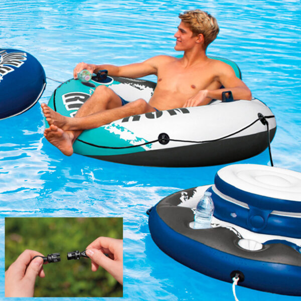 Aufblasbarer Schwimmring Intex Gelb Zitronengelb 135 x 55 x 135 cm (6 Stück) – Bild 4