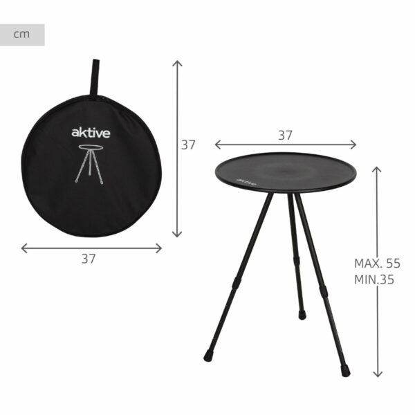 Table Klapptisch Aktive Schwarz 37 x 55 x 37 cm (4 Stück) – Bild 5