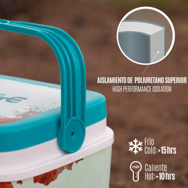 Robuste tragbare Kühlbox Aktive 5 L 28 x 19 x 21 cm Blau (6 Stück) – Bild 4