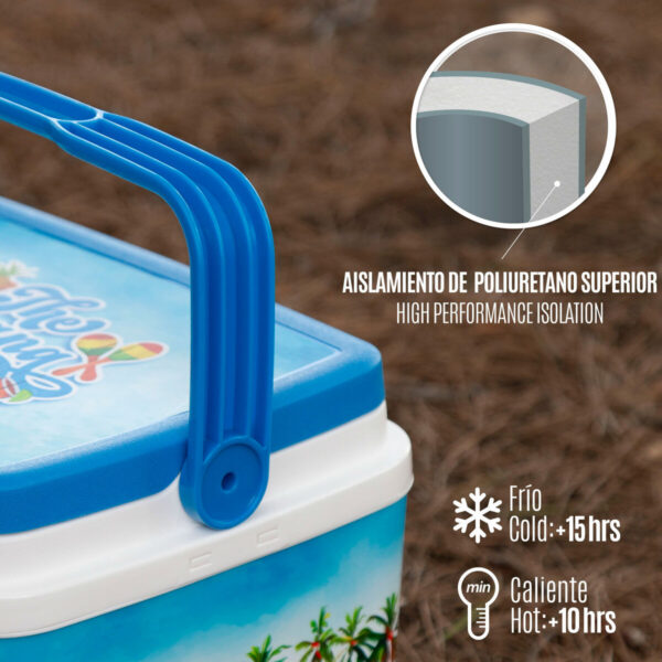 Robuste tragbare Kühlbox Aktive 5 L 28 x 19 x 21 cm Blau (6 Stück) – Bild 4