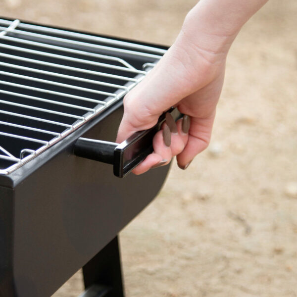 Grill Tragbarer Aktive Stahl 45 x 25 x 30 cm Schwarz (2 Stück) – Bild 7