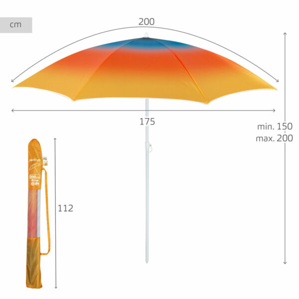 Sonnenschirm Aktive Bunt 200 x 200 x 200 cm (6 Stück) – Bild 5