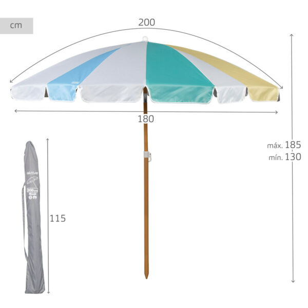 Sonnenschirm Aktive Ø 200 cm 20 x 185 x 20 cm (6 Stück) – Bild 5