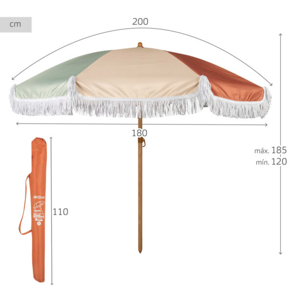 Sonnenschirm Aktive Ø 200 cm 200 x 185 x 200 cm (4 Stück) – Bild 5