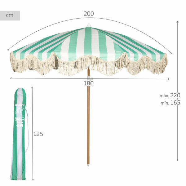 Sonnenschirm Aktive 200 x 220 x 200 cm (4 Stück) – Bild 5