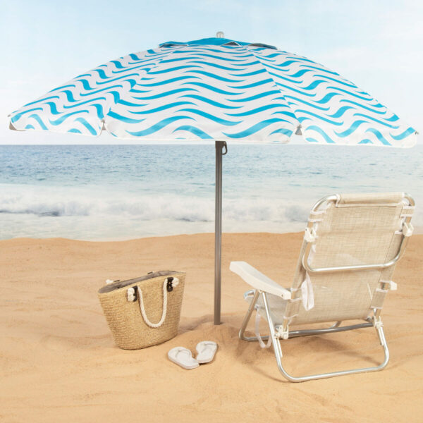 Sonnenschirm Aktive Blau Ø 220 cm 220 x 200 x 220 cm (6 Stück) – Bild 3
