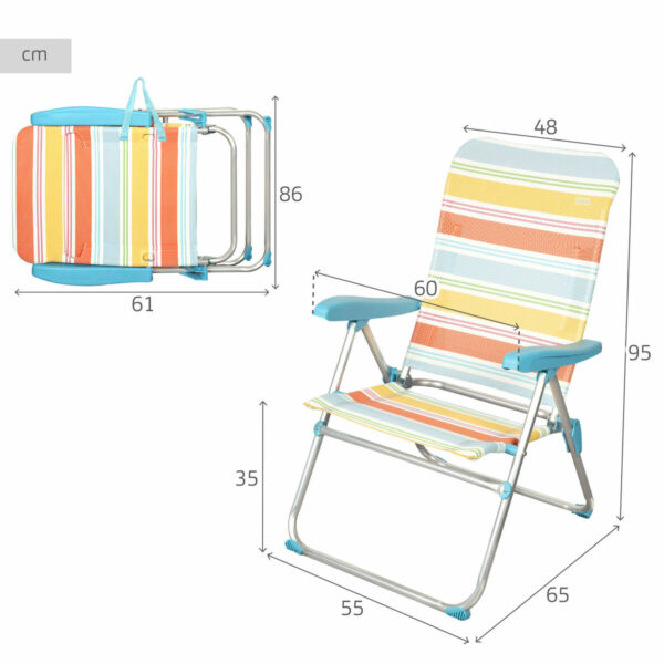 Strandstuhl Aktive 48 x 95 x 65 cm (4 Stück) – Bild 5