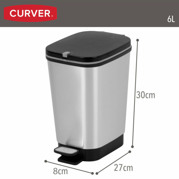 Mülltonne Curver Grau Kunststoff 6 L (5 Stück) – Bild 5