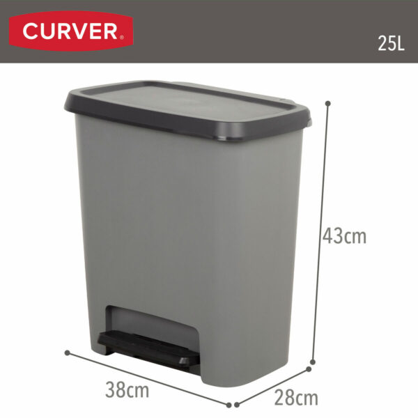 Mülltonne Curver Dunkelgrau Kunststoff 25 L (5 Stück) – Bild 5