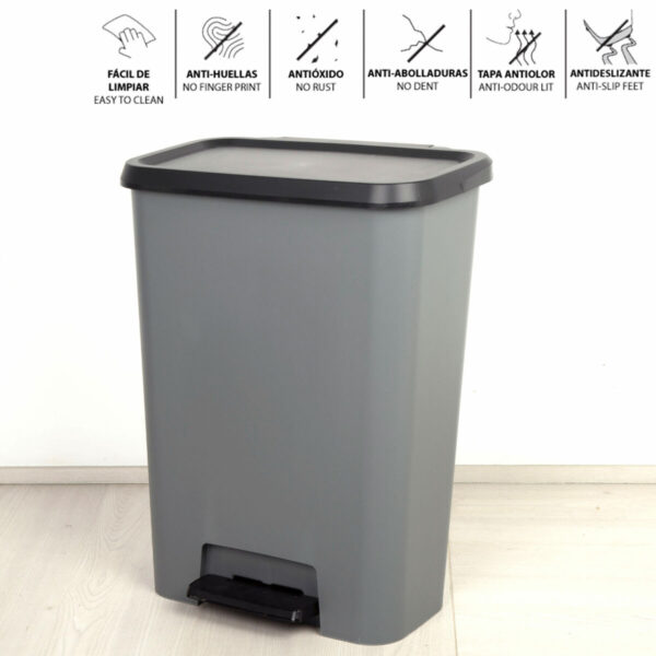 Mülltonne Curver Dunkelgrau Kunststoff 50 L (5 Stück) – Bild 3