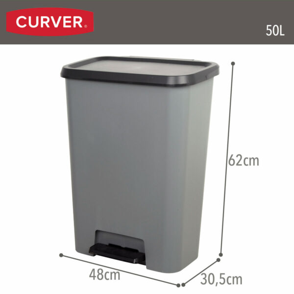 Mülltonne Curver Dunkelgrau Kunststoff 50 L (5 Stück) – Bild 5