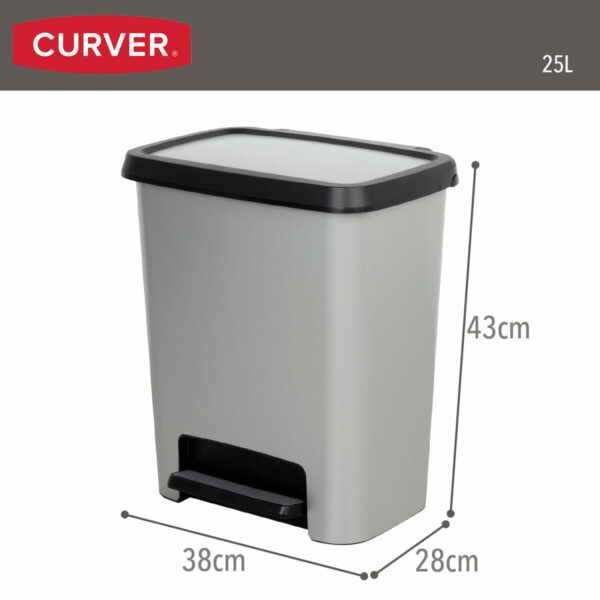Mülltonne Curver Grau Kunststoff 25 L (5 Stück) – Bild 5