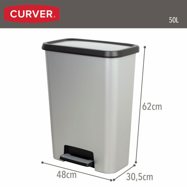 Mülltonne Curver Grau Kunststoff 50 L (5 Stück) – Bild 5