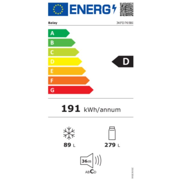 Kühl-Gefrierkombination Balay 3KFD765BI Weiß (203 x 60 cm) – Bild 2