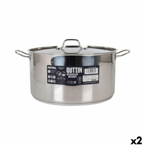 Topf mit Deckel Quttin ø 34 x 18 cm (2 Stück)