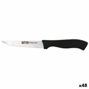 Küchenmesser Quttin Kasual Schwarz Silberfarben 22 x 2 x 1,5 cm Mehrzweck (48 Stück)