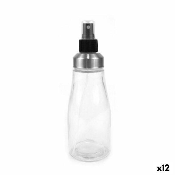 Ölfläschchen Anna Durchsichtig Silberfarben Glas 330 ml (12 Stück)